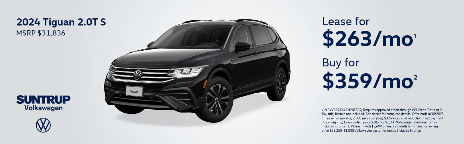2024 Tiguan April offer