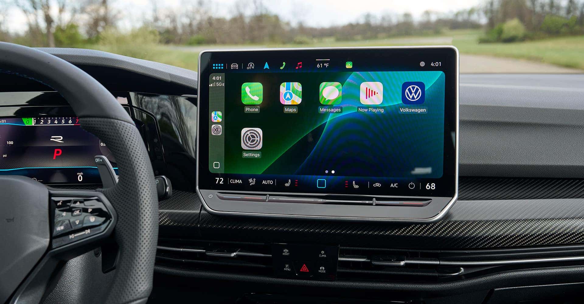 2025 VW Golf R view of touchscreen