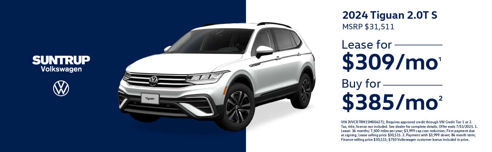 2024 Tiguan July offer