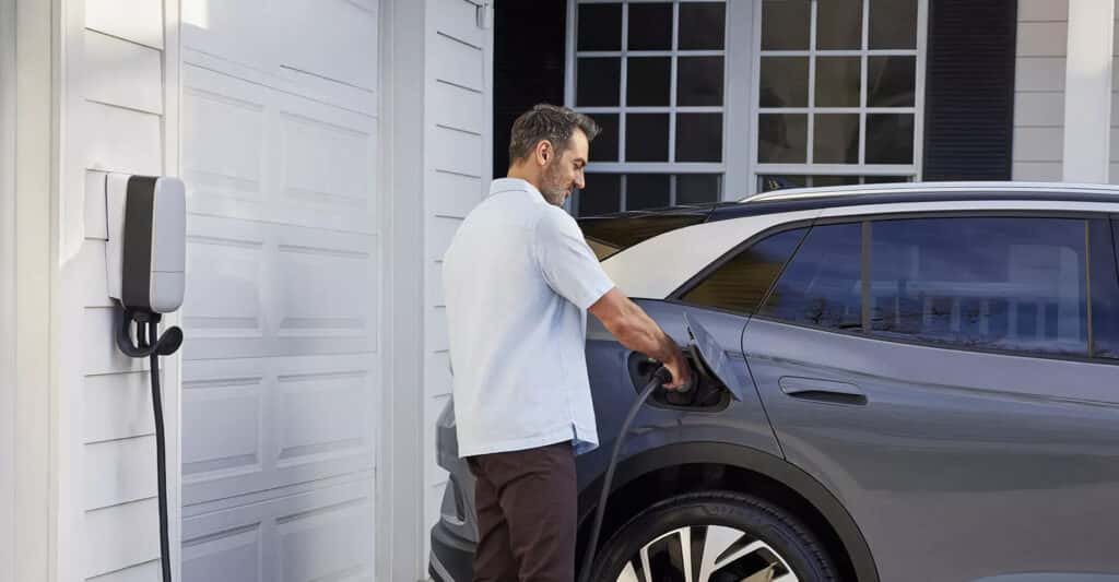 Person charging VW ID.4