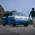 2026 Volkswagen ID Buzz on beach sunset