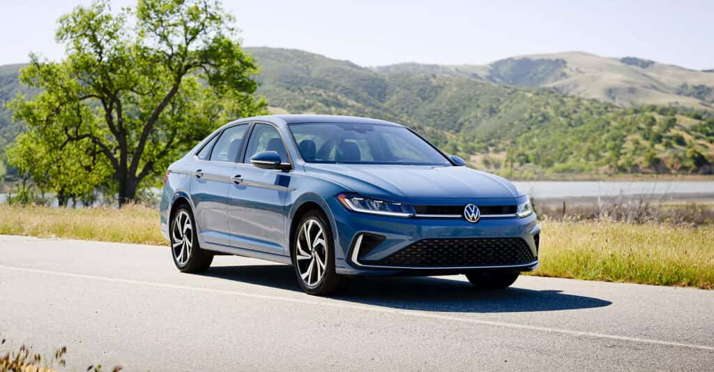 Jetta SEL shown in Monterey Blue Pearl