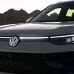 Tiguan with integrated light bar in front grille and illuminated VW emblem