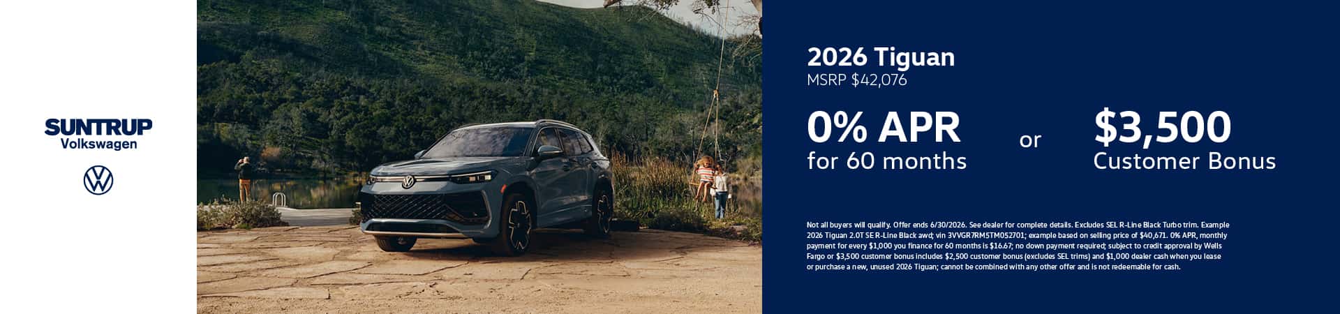 2026 Tiguan June offer