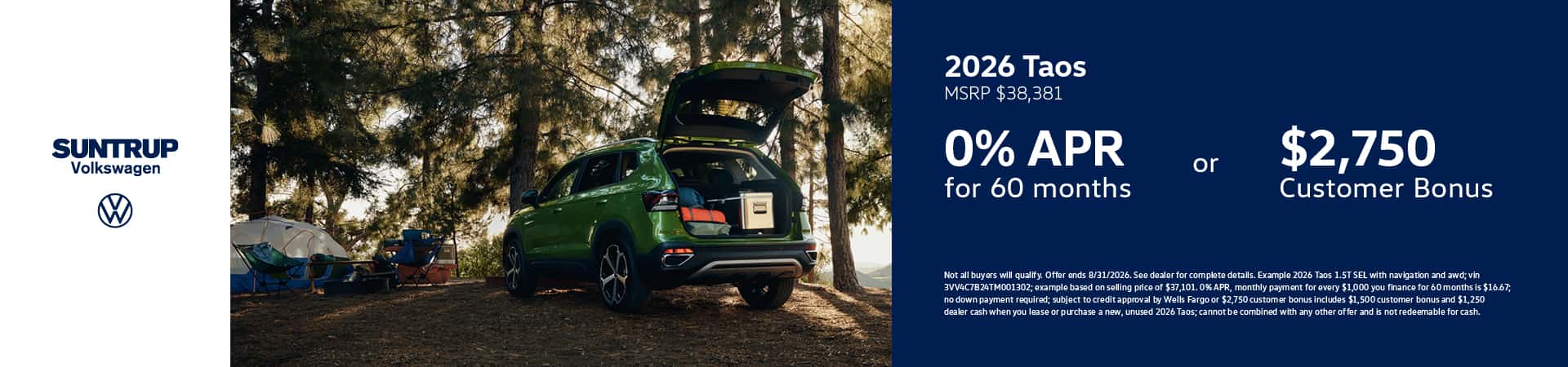 2026 Taos July offer