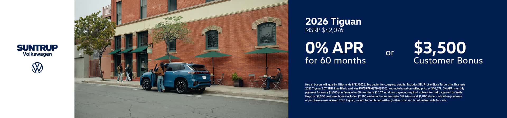 2026 Tiguan July offer