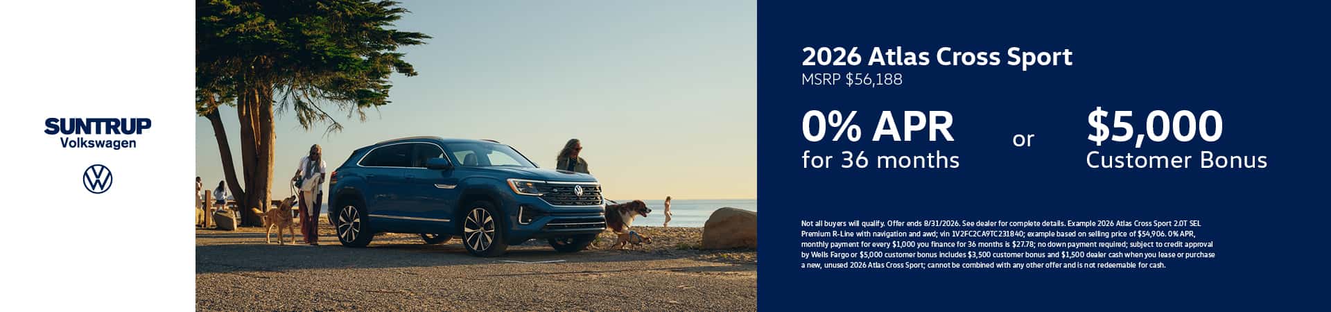 2026 Atlas Cross Sport August offer