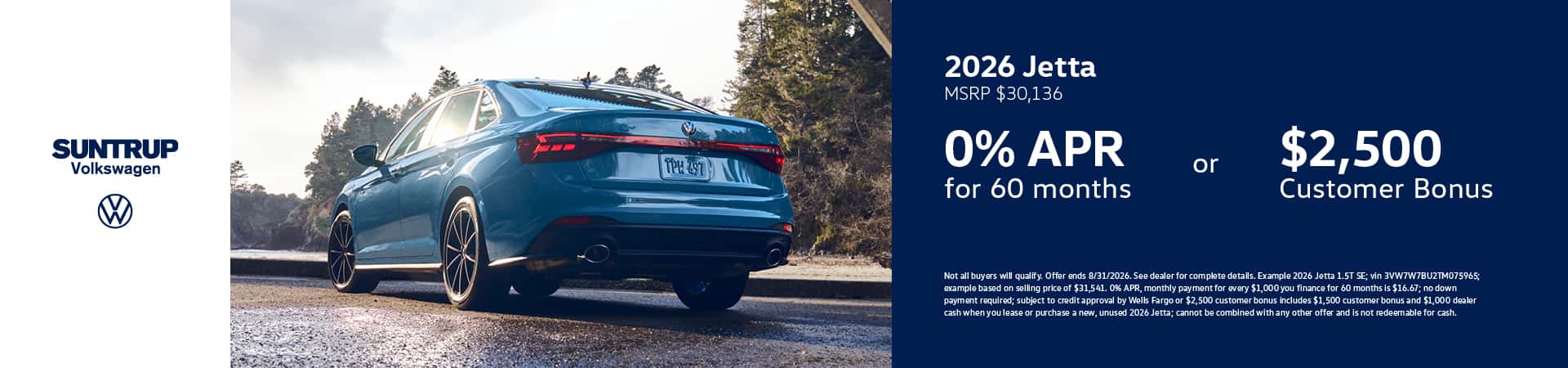 2026 Jetta August offer