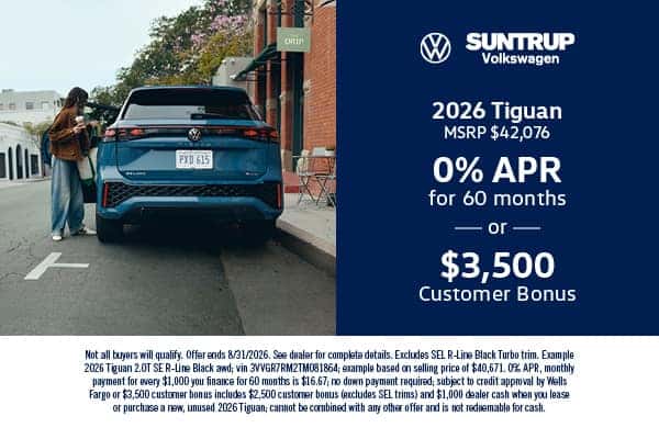 2026 Tiguan August offer