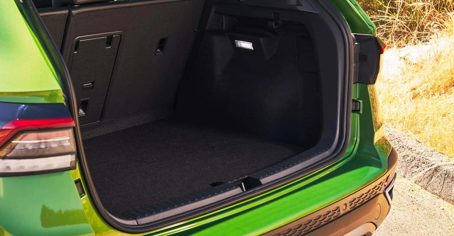 Taos SEL in Bright Moss Green trunk space