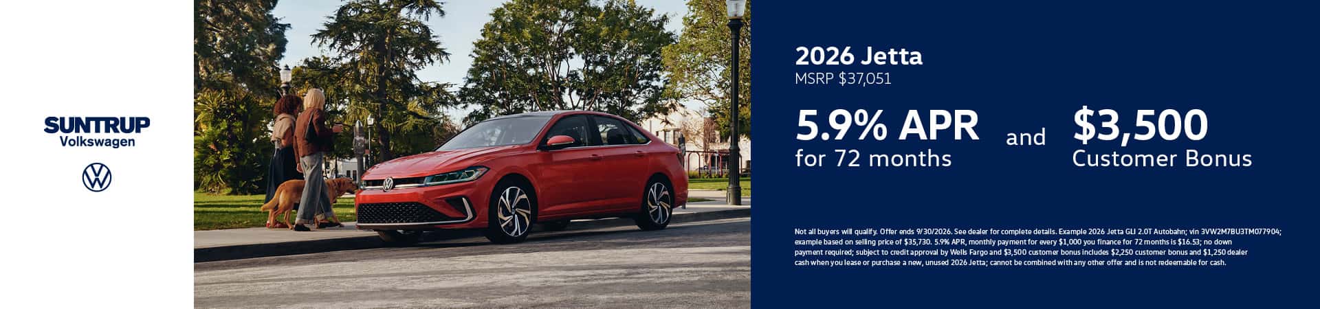 2026 Jetta September offer