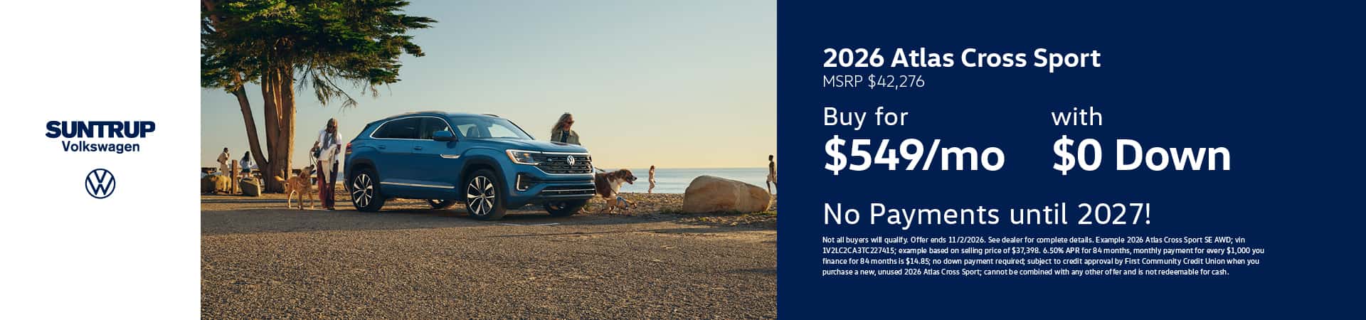 2026 Atlas Cross Sport offer October 2026