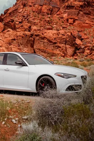 white car in outdoors