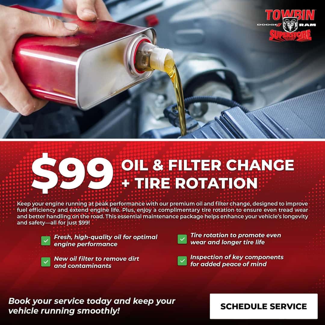 Oil & Filter Change + Tire Rotation