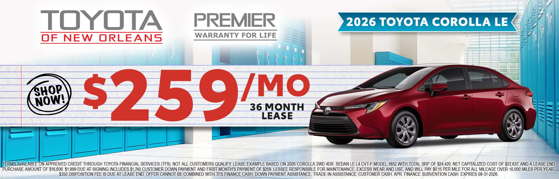 2026 Corolla lease offer