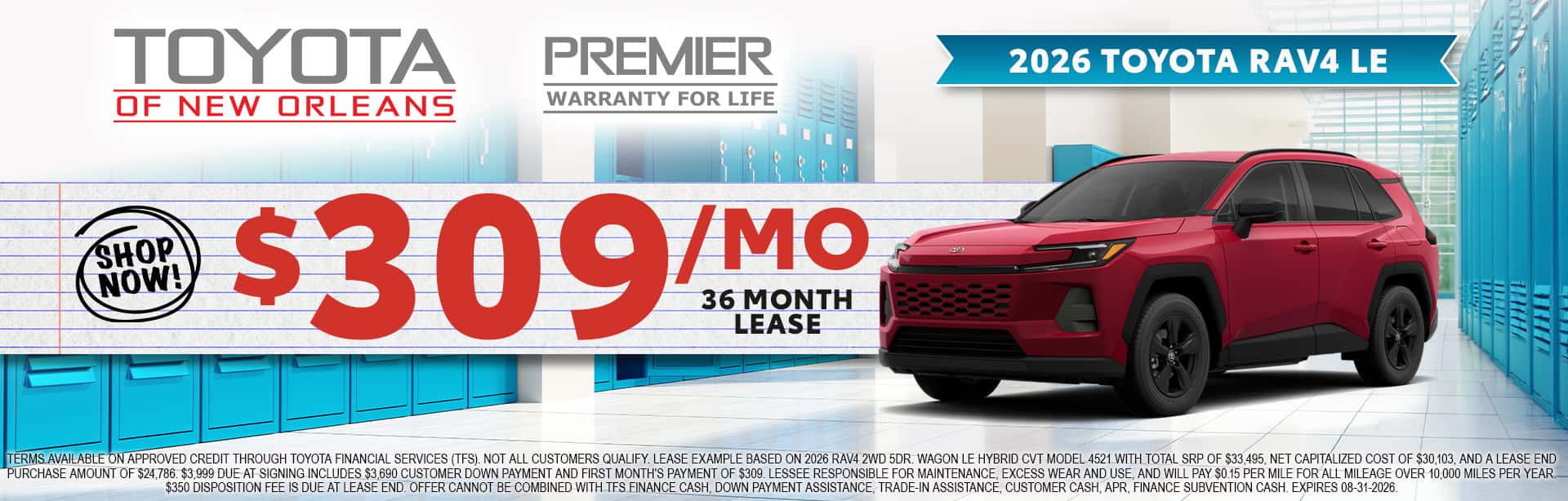 2026 Rav 4 lease offer