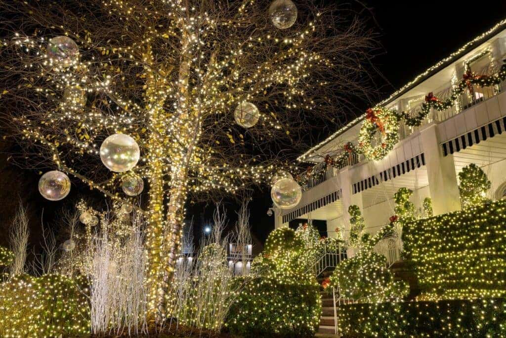 driving christmas light show