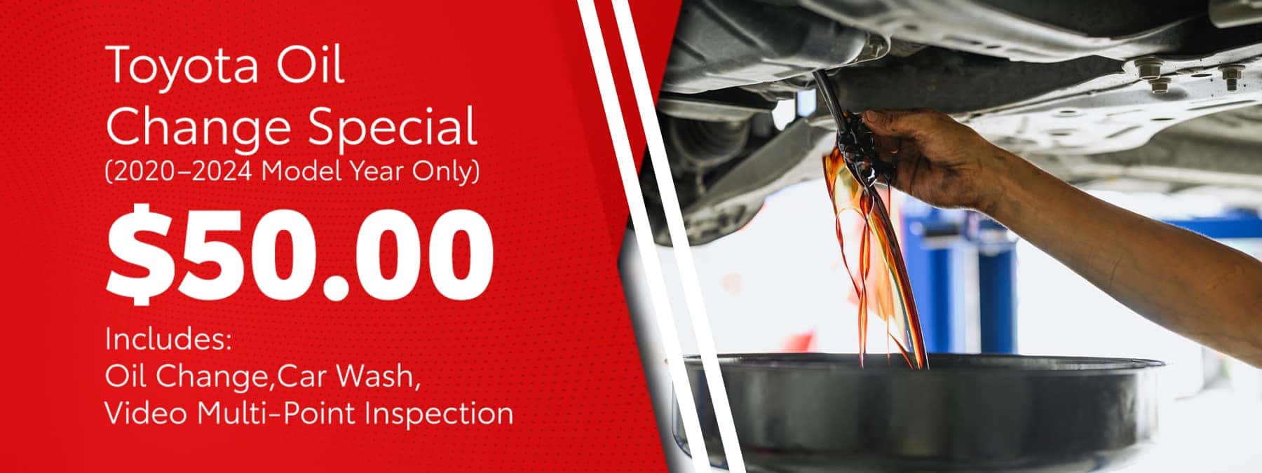 Toyota Oil Change Special (2020–2024 Model Year Only)