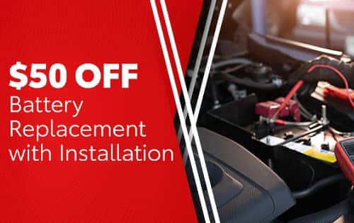 $50.00 Off Battery Replacement with Installation*
