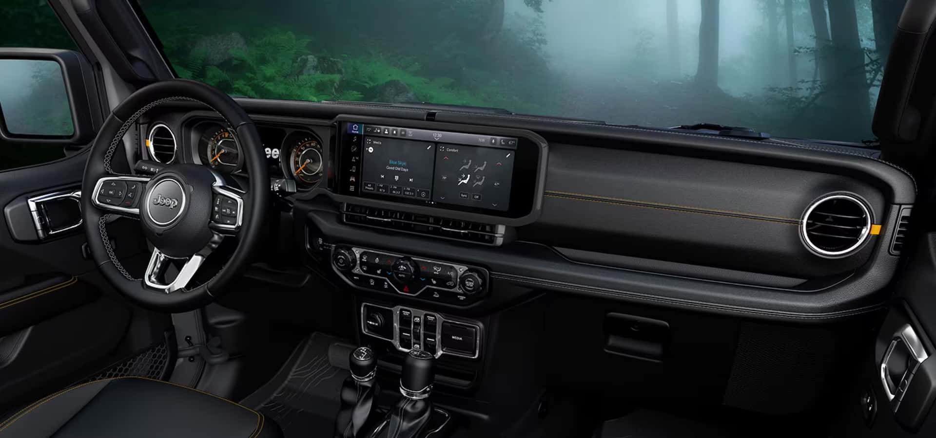 Interior of Jeep