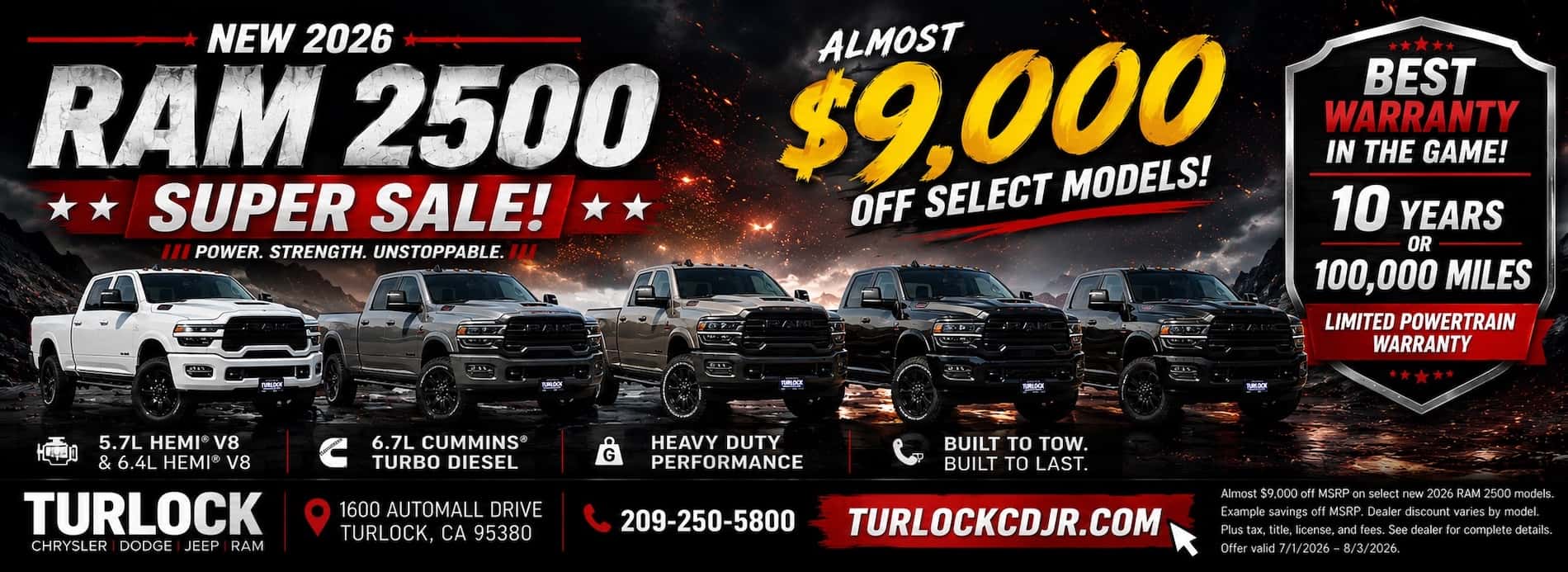 ram 2500 trucks banner