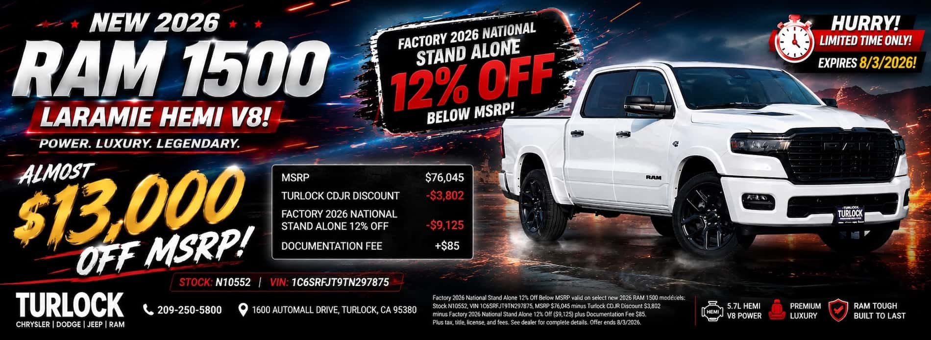 white ram 1500 banner