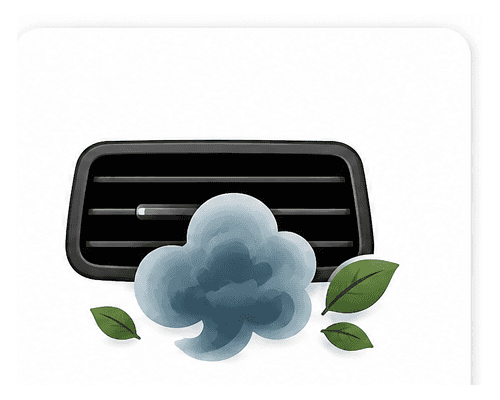 Strange odors from vehicle HVAC system