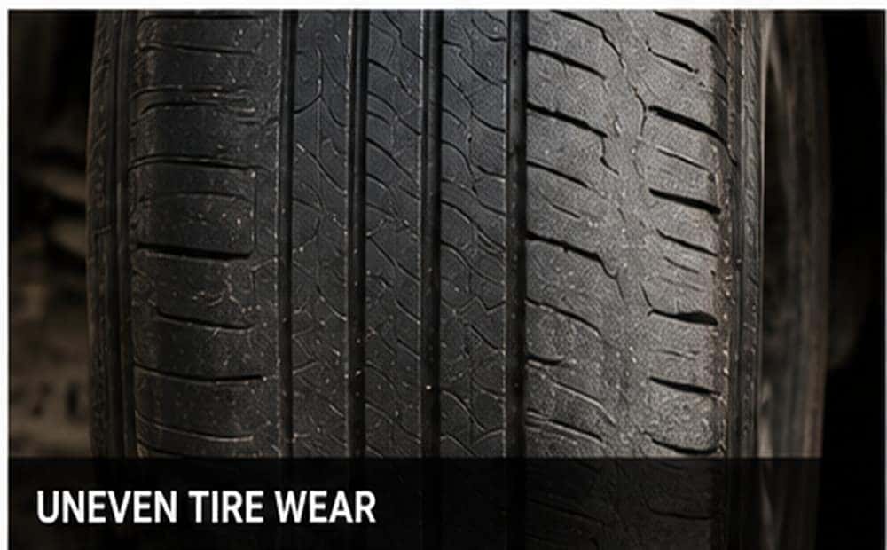 Uneven tire wear caused by alignment issues