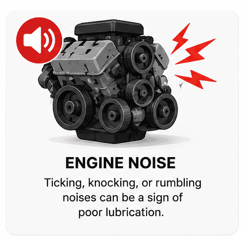 Engine noise related to lubrication