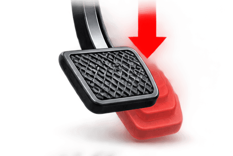 Soft brake pedal
