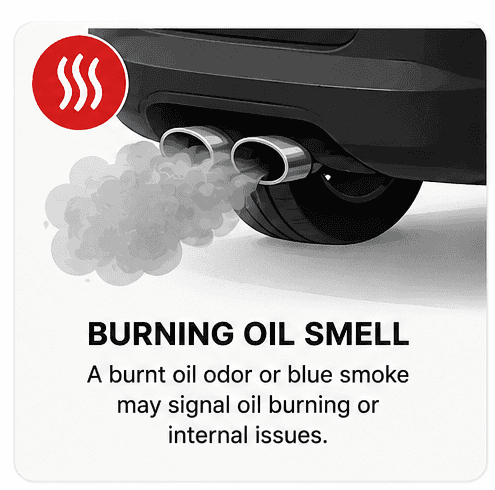 Burning oil smell from vehicle