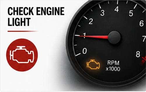 Check engine light warning
