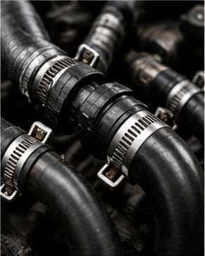 Cooling system hoses and connections