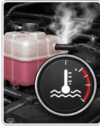 Vehicle overheating warning