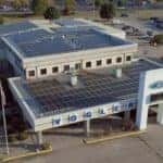 A look at the Voglar Ford's dealership solar plan on their building.