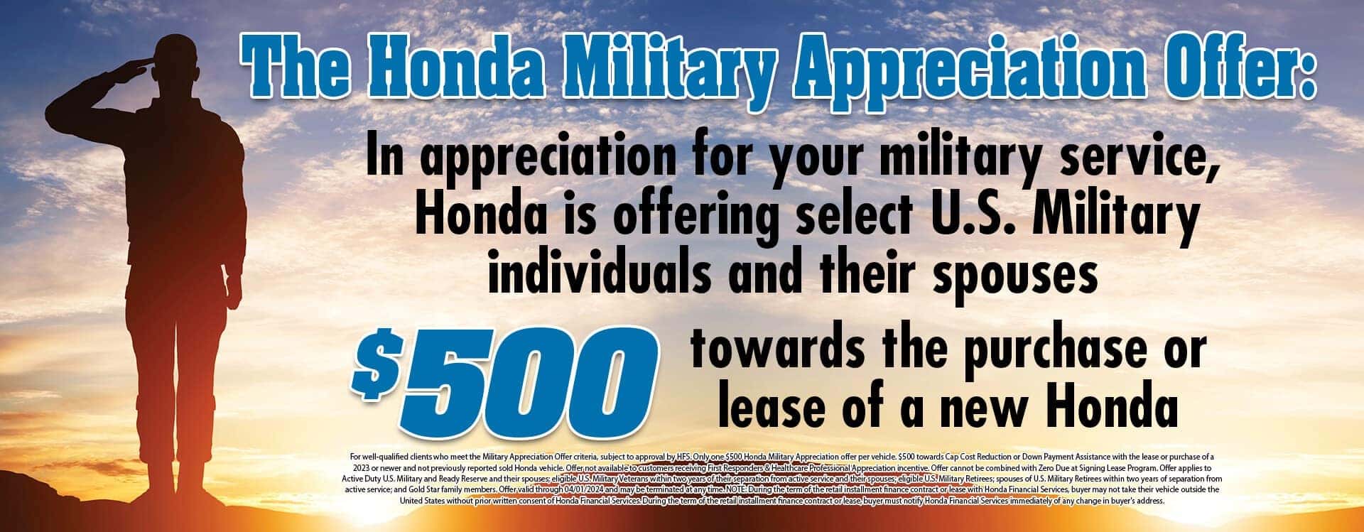 Honda Military Appreciation Program