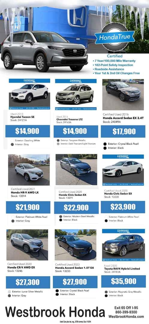 Our Deals of the Week Westbrook Honda